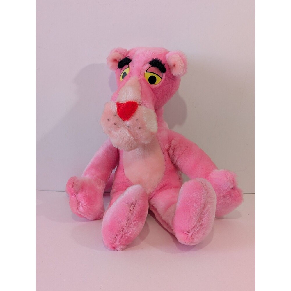 Vintage 1980 Pink Panther Plush Stuffed Animal by Mighty Star 15"